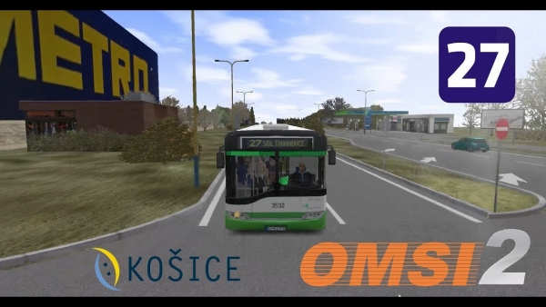 OMSI 2 Košice L27 , Staničné Nám. - Madridská &amp; Solaris Urbino 15 II #3532